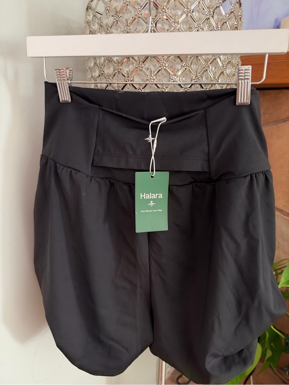 HALARA Black Athletic Skort with High Waist